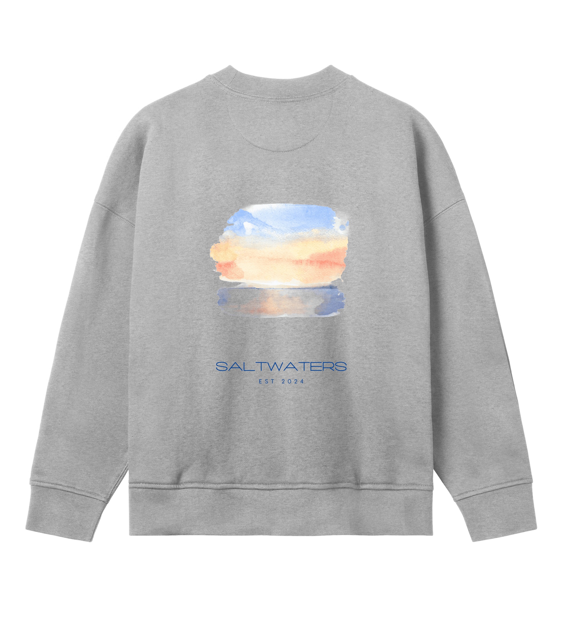 Saltwaters Grey/Sunset Oversized Womens Sweat - Saltwaters Clothing