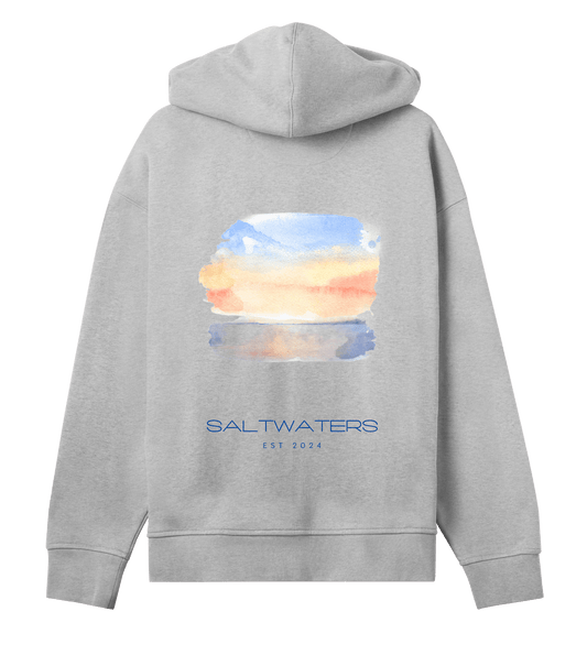 Saltwaters Grey/Sunset Oversized Womens Hoodie - Saltwaters Clothing