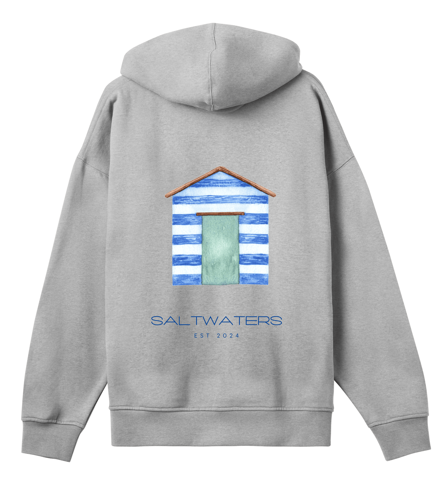 Saltwaters Grey/Cabine Boxy Mens Hoodie - Saltwaters Clothing